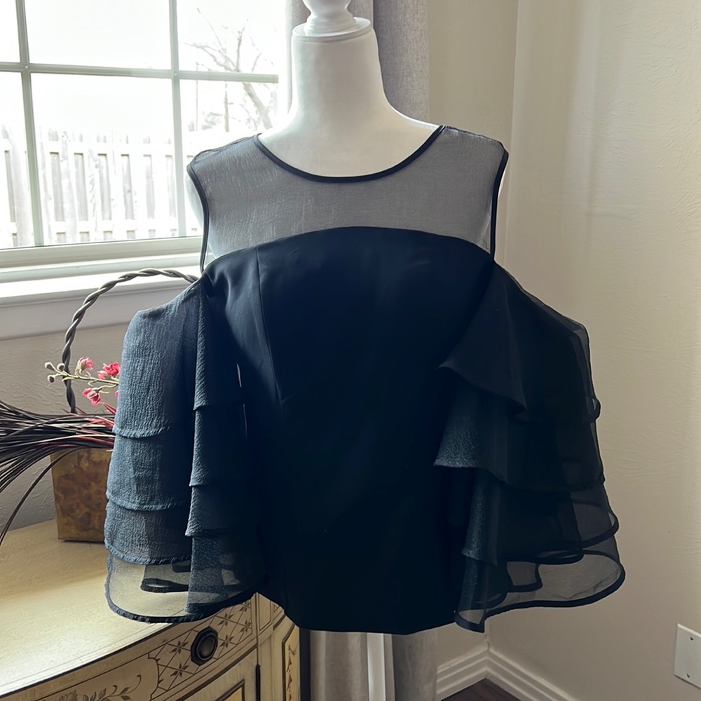 Elegant Black Shoulderless Bra in Blouse